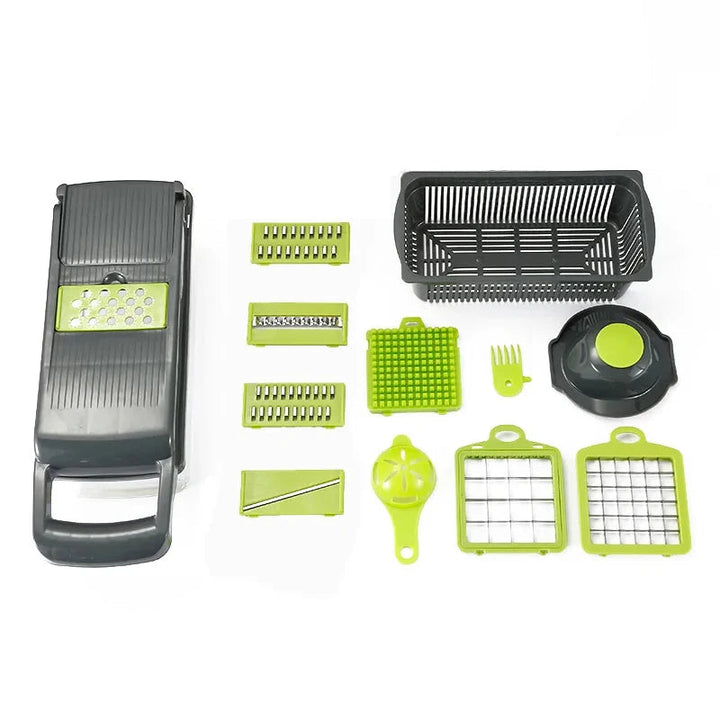Vegetable slicer set with blades and collection container 5