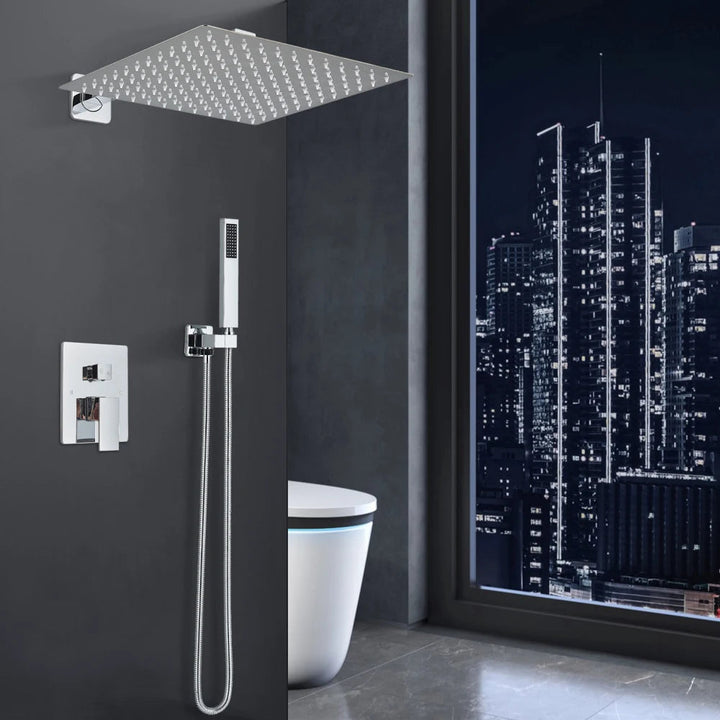 Versatile Shower System – Chrome Brass with Adjustable Rainfall Heads