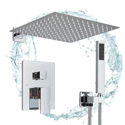 Versatile Shower System | Chrome Brass Shower Kit with Adjustable Heads | Customizable Experience for Any Bathroom 1