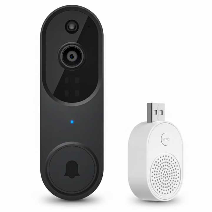 Video Doorbell Camera | HD Night Vision | Person Detection | Two-Way Audio | WiFi | Indoor Receiver