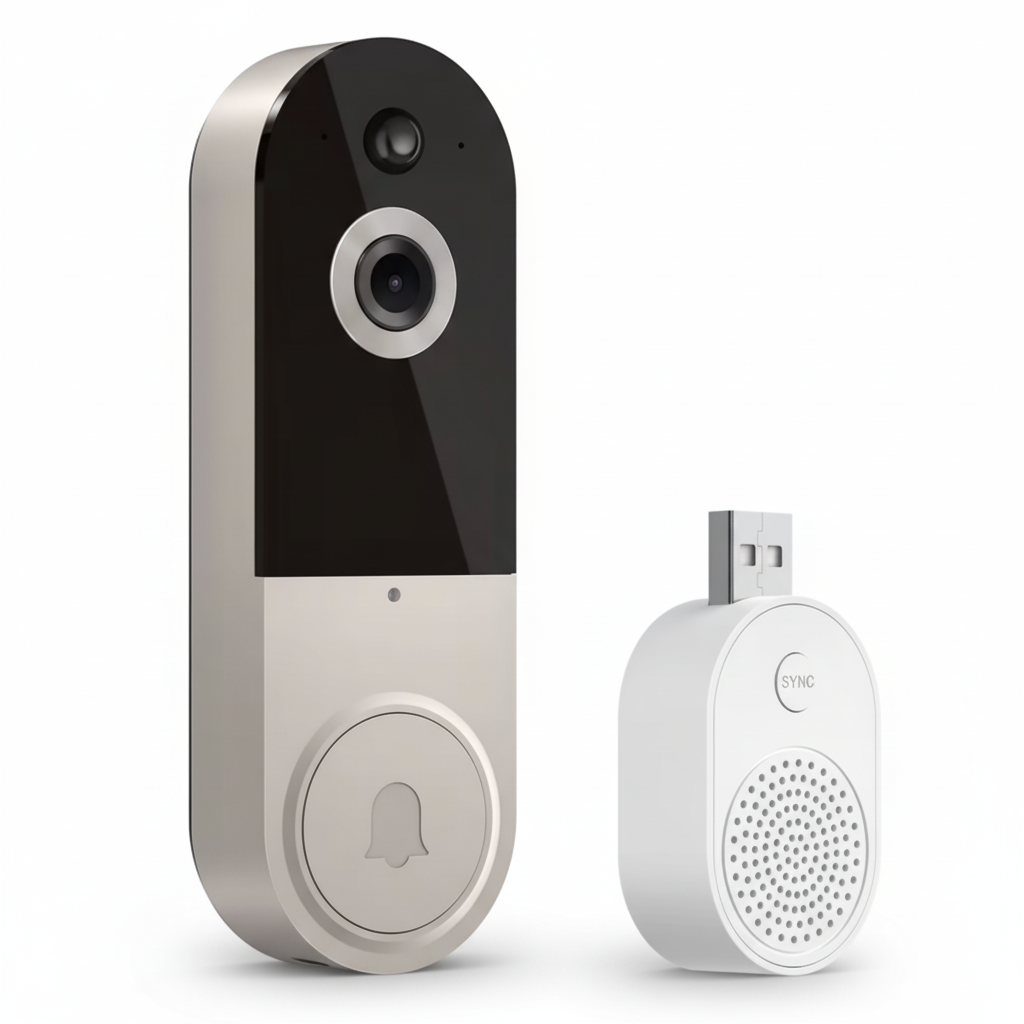 Video Doorbell Camera | HD Night Vision | Person Detection | Two-Way Audio | WiFi | Indoor Receiver