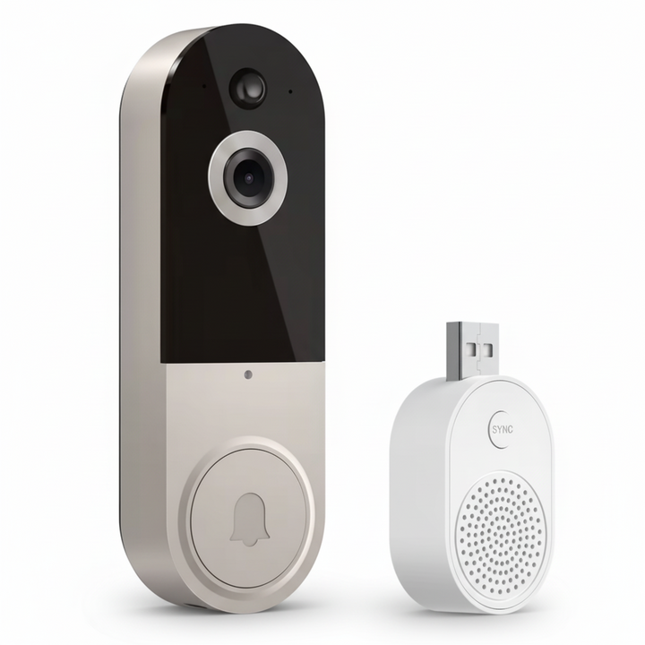 Video Doorbell Camera | HD Night Vision | Person Detection | Two-Way Audio | WiFi | Indoor Receiver