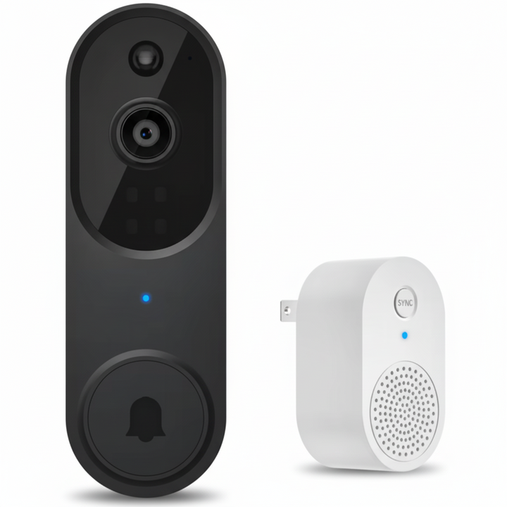 Video Doorbell Camera | HD Night Vision | Person Detection | Two-Way Audio | WiFi | Indoor Receiver