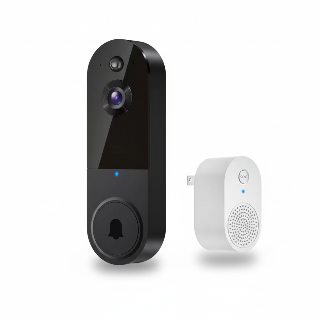 Video Doorbell Camera | HD Night Vision | Person Detection | Two-Way Audio | WiFi | Indoor Receiver
