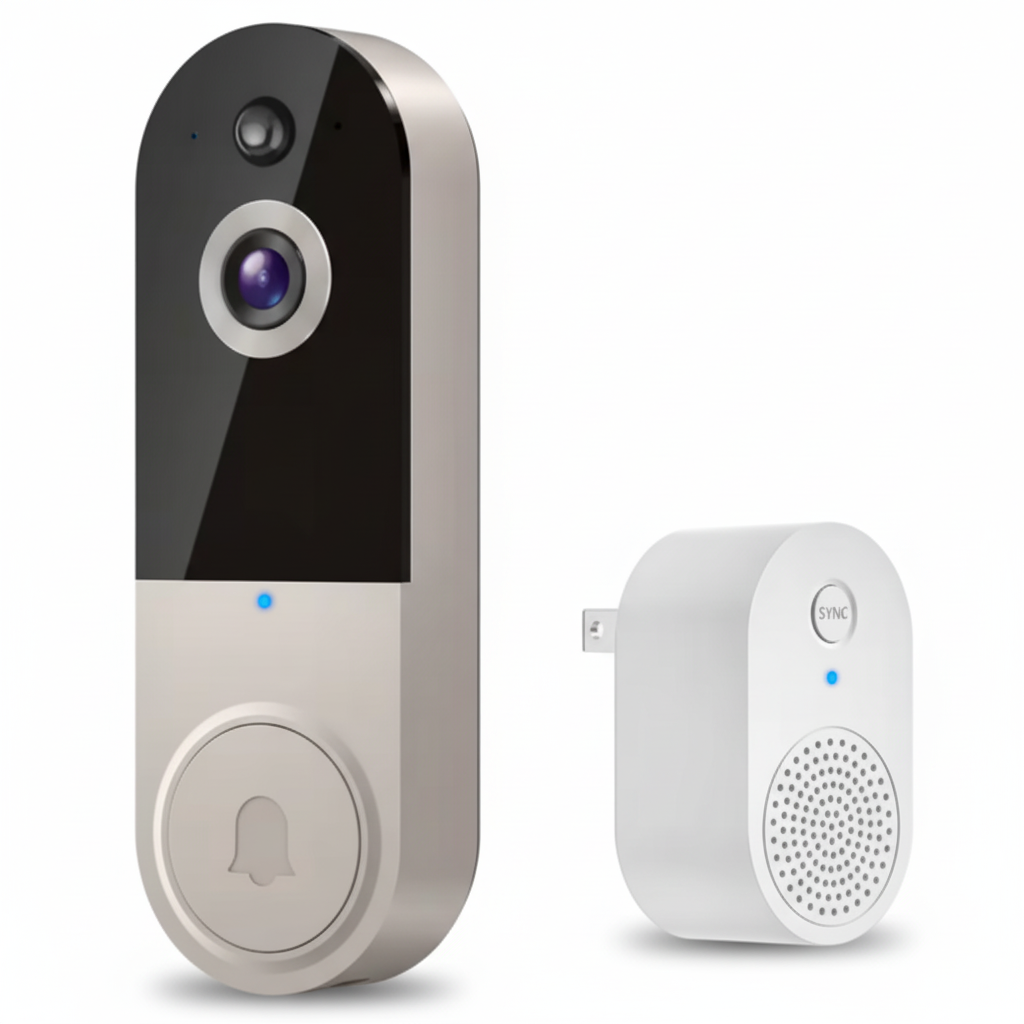 Video Doorbell Camera | HD Night Vision | Person Detection | Two-Way Audio | WiFi | Indoor Receiver