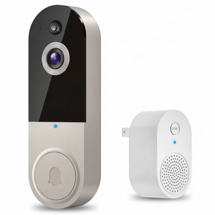 Video Doorbell Camera | HD Night Vision | Person Detection | Two-Way Audio | WiFi | Indoor Receiver