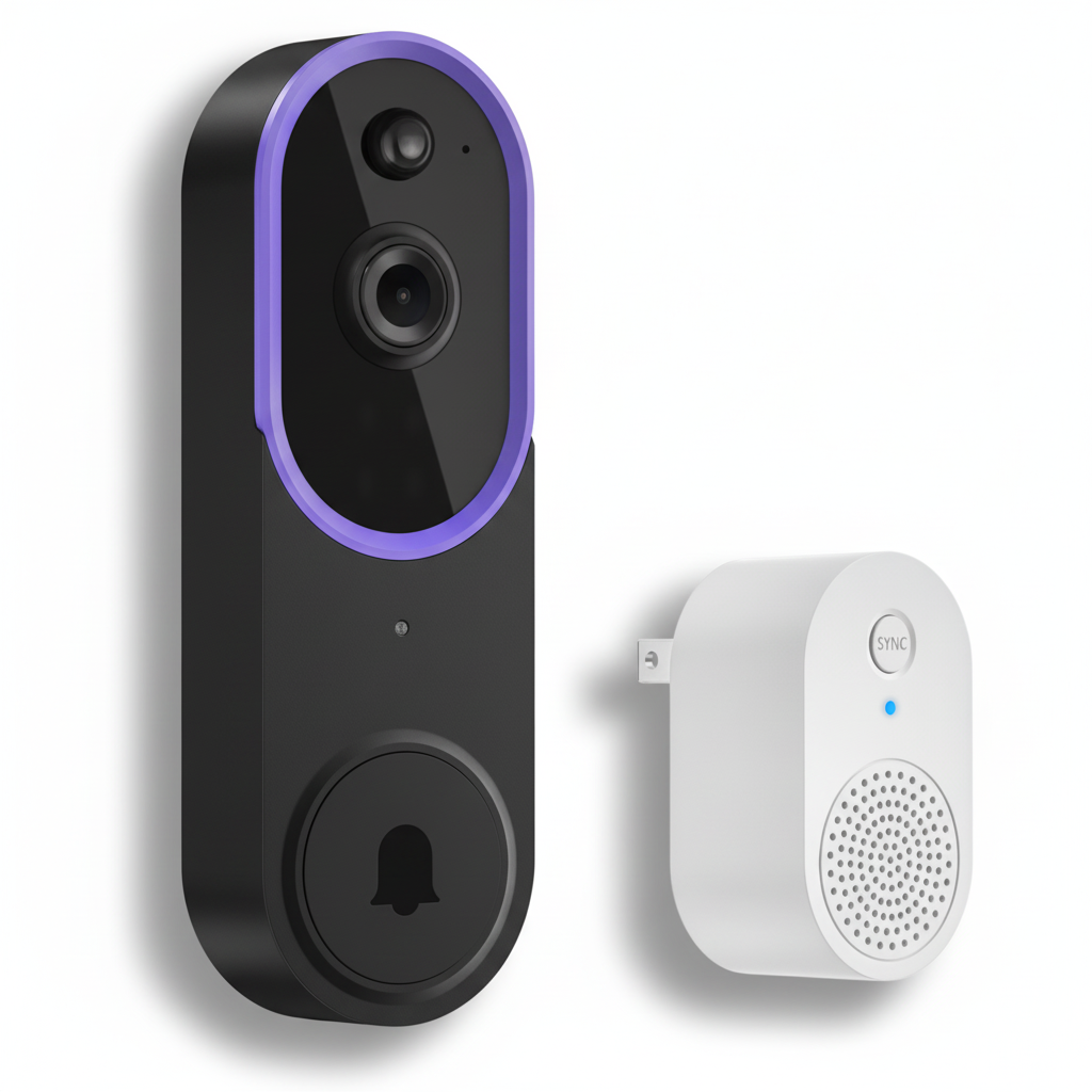 Video Doorbell Camera | HD Night Vision | Person Detection | Two-Way Audio | WiFi | Indoor Receiver