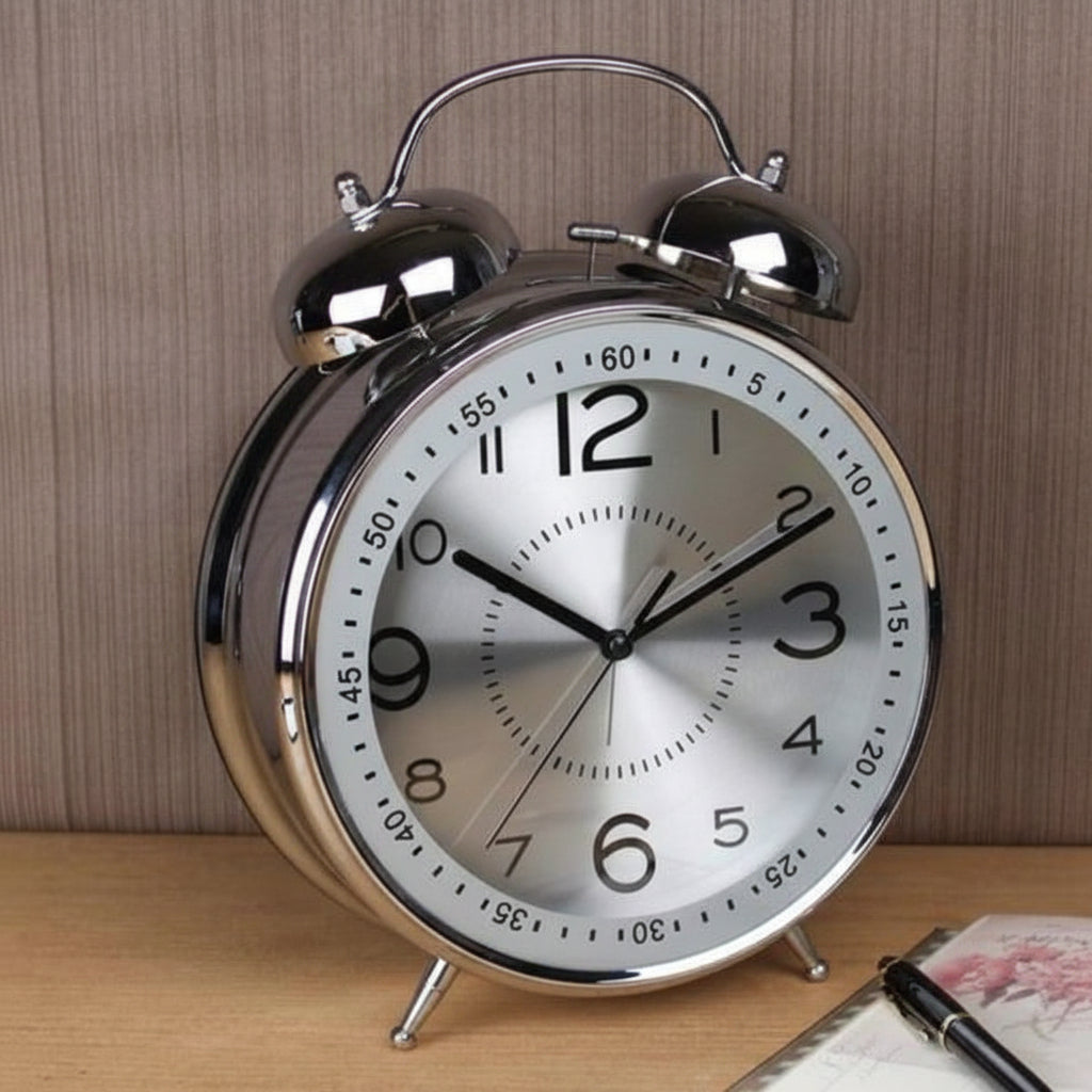 Vintage Double Bell Alarm Clock Loud Mechanical Chime
