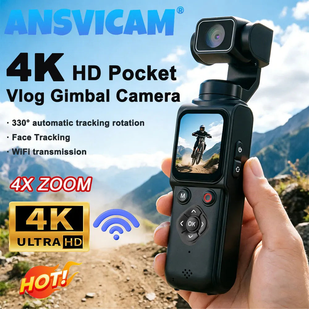 VlogPro | 4K Pocket Action Camera with 330° Auto Rotation | Compact Design for On-the-Go Filmmaking 0