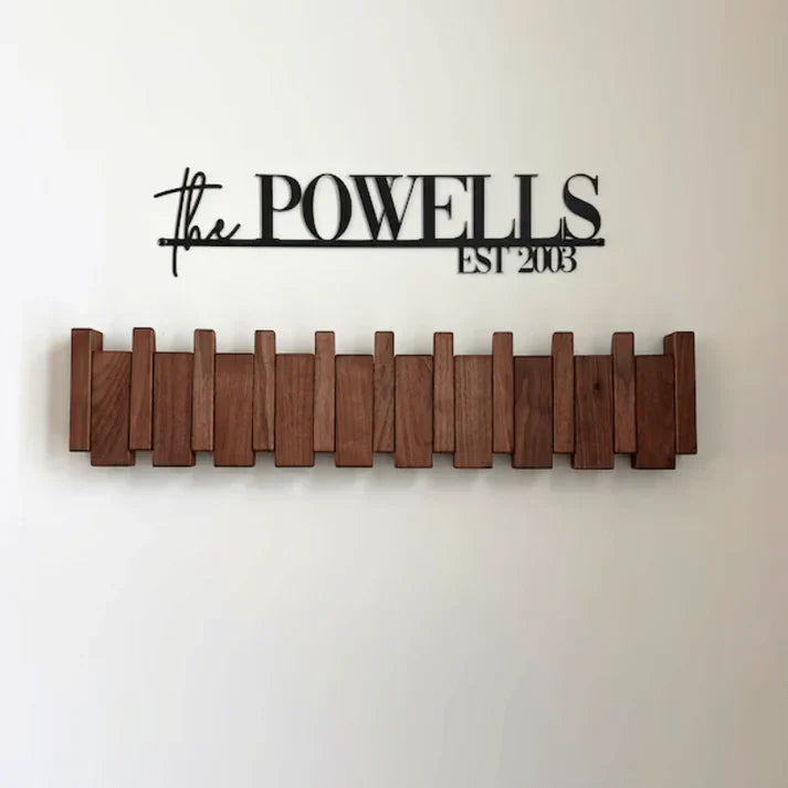 Wall Coat Rack | Fold Down Hooks, Space Saving Hallway Rail