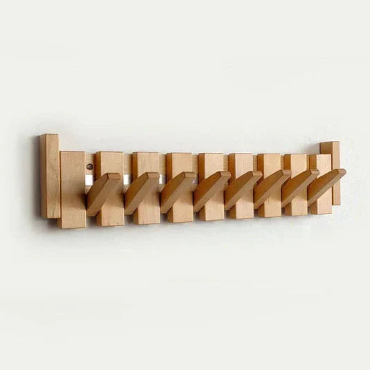 Wall Coat Rack | Fold Down Hooks, Space Saving Hallway Rail