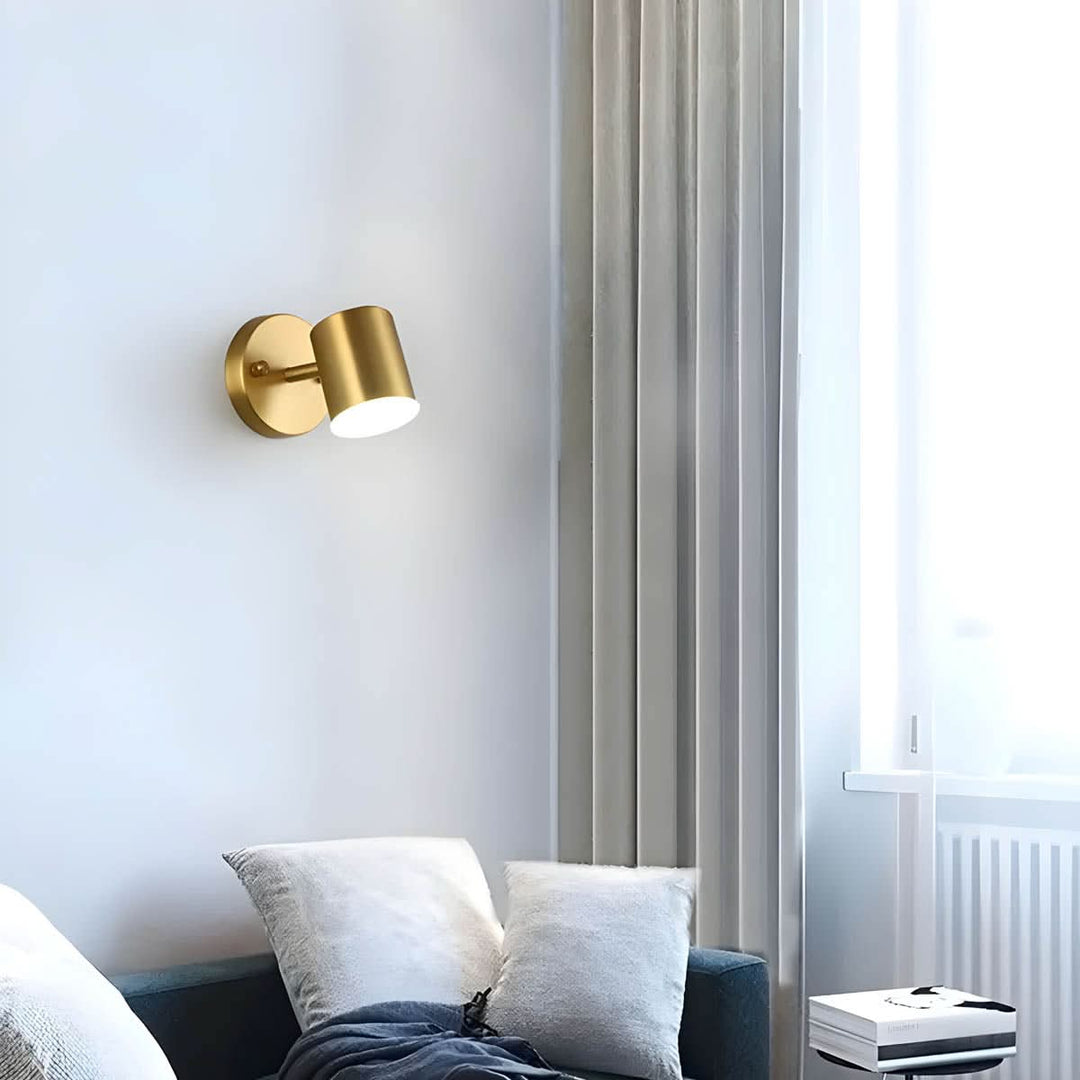 Wall Lamp Set of 2 | Gold or Black Shade, Warm or Cold White LED | Scandinavian Design, 8W Wall-Mounted Accent Light
