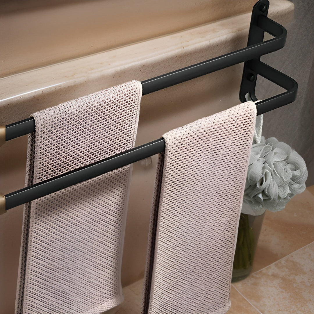 Wall-Mounted Aluminium Towel Rack | 2 or 3 Bar Options | Rust-Resistant | Space-Saving Design