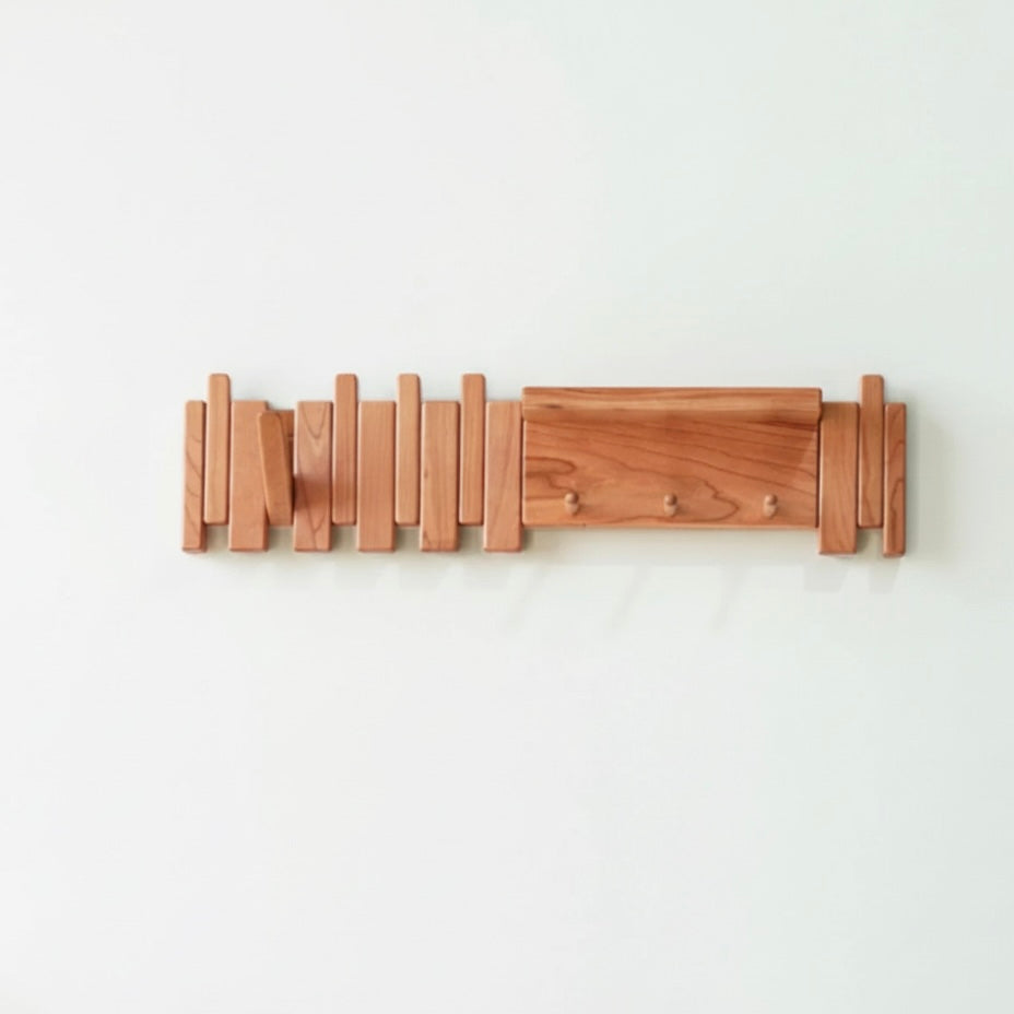 Wall-Mounted Solid Wood Coat Rack
