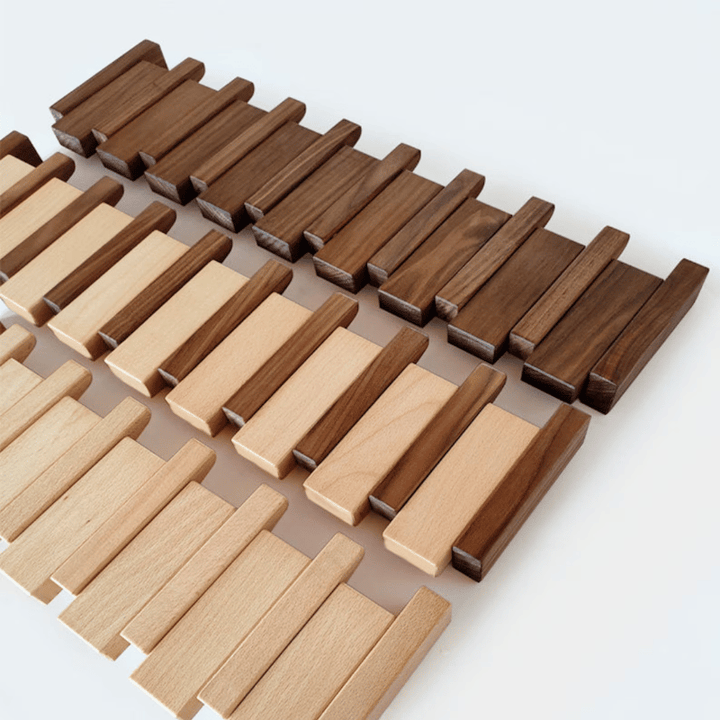 Wall-Mounted Wooden Coat Rack | HarmonyHold Fold-Down Hook Organizer
