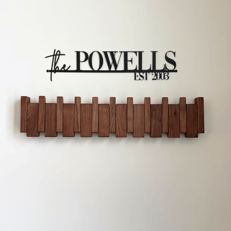 Wall-Mounted Wooden Coat Rack | HarmonyHold Fold-Down Hook Organizer