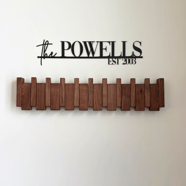 Wall-Mounted Wooden Coat Rack | HarmonyHold Fold-Down Hook Organizer