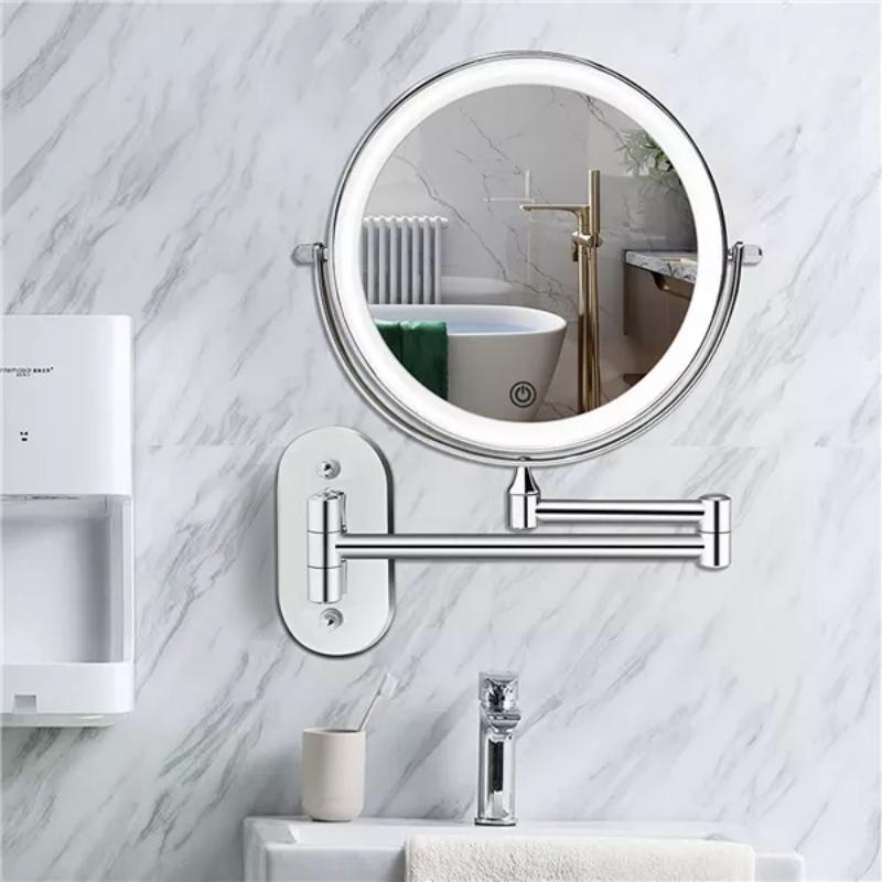 Wall Mounted Makeup Mirror | Double Sided Magnifying Swivel Extendable Arm 1