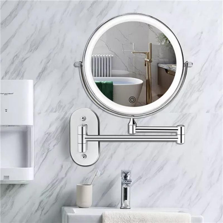 Wall Mounted Makeup Mirror | Double Sided Magnifying Swivel Extendable Arm 1