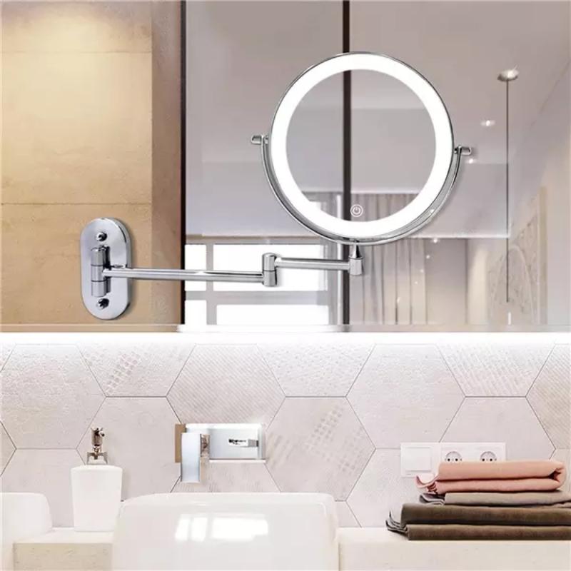 Wall Mounted Makeup Mirror | Double Sided Magnifying Swivel Extendable Arm 2