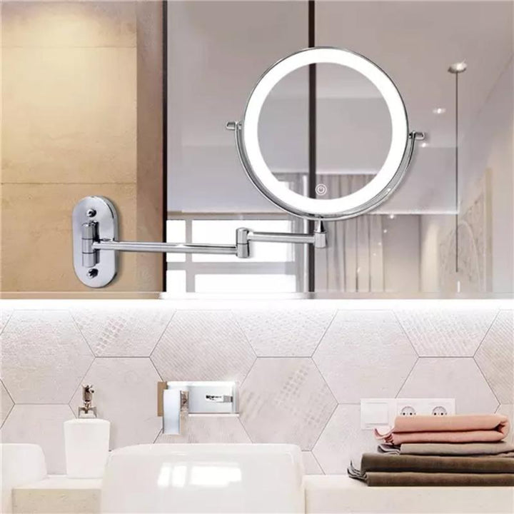 Wall Mounted Makeup Mirror | Double Sided Magnifying Swivel Extendable Arm 2