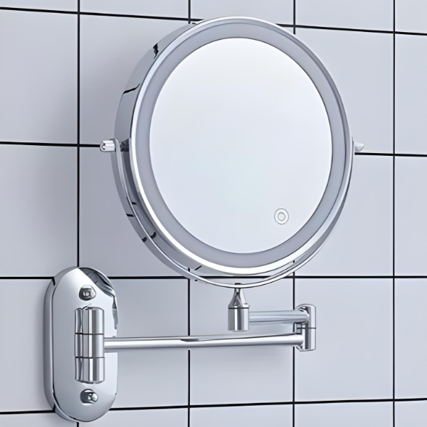 Wall Mounted Makeup Mirror | Double Sided Magnifying Swivel Extendable Arm 4