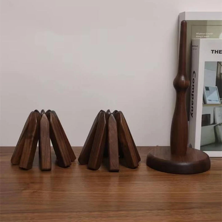 Walnut Tree Mat | Folding Trivet, Stands As A Tree