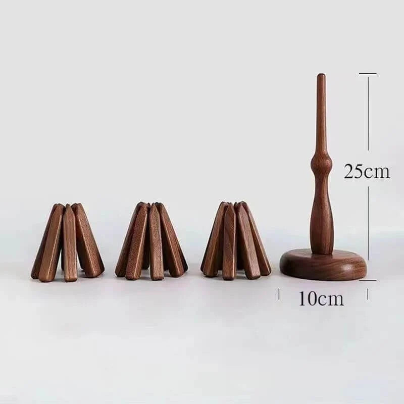 Walnut Tree Mat | Folding Trivet, Stands As A Tree