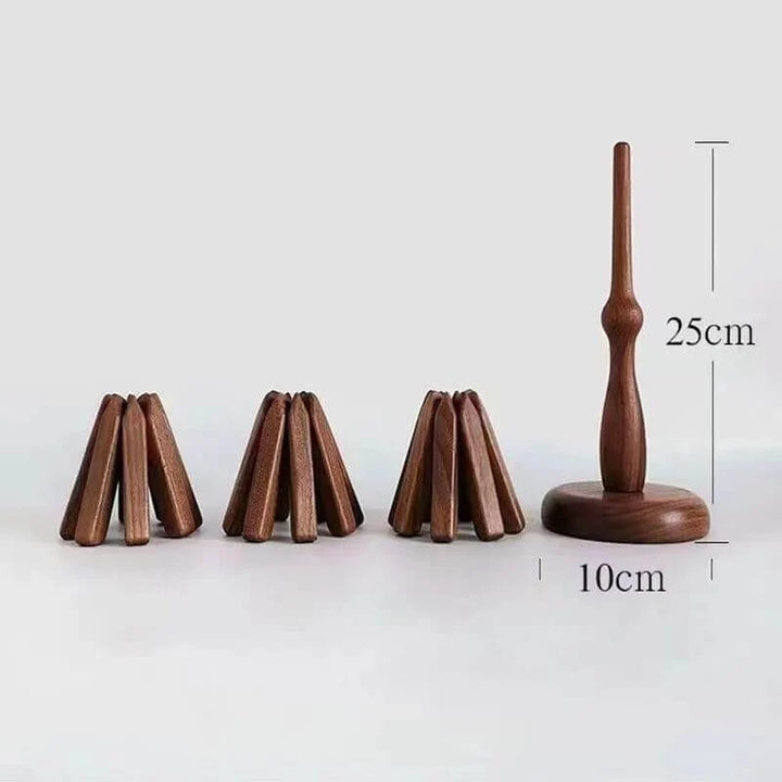 Walnut Tree Mat | Folding Trivet, Stands As A Tree