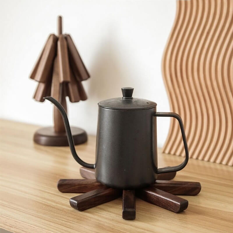 Walnut Tree Mat | Folding Trivet, Stands As A Tree
