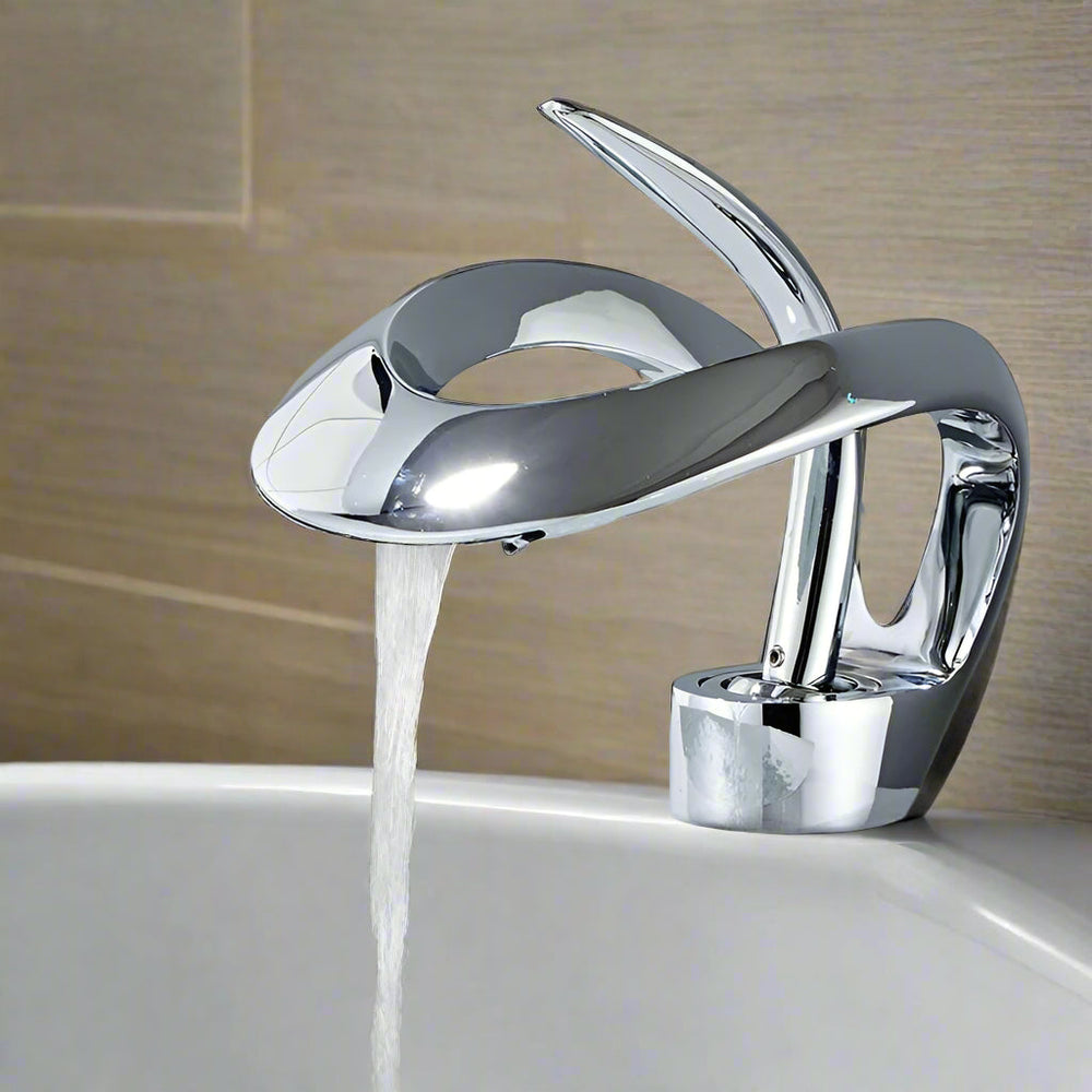 Waterfall Bathroom Faucet | Premium Brass Finish for Modern Vanities
