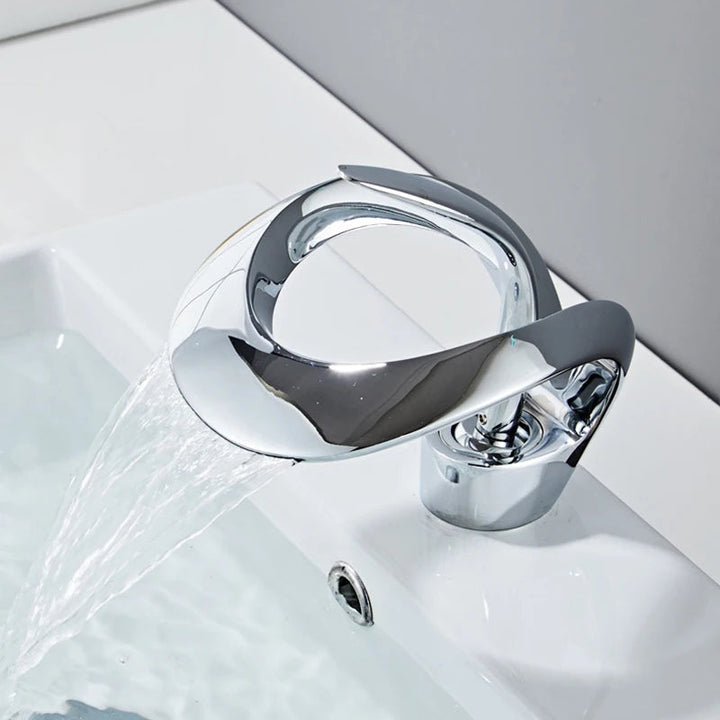 Waterfall Bathroom Faucet | Premium Brass Finish for Modern Vanities