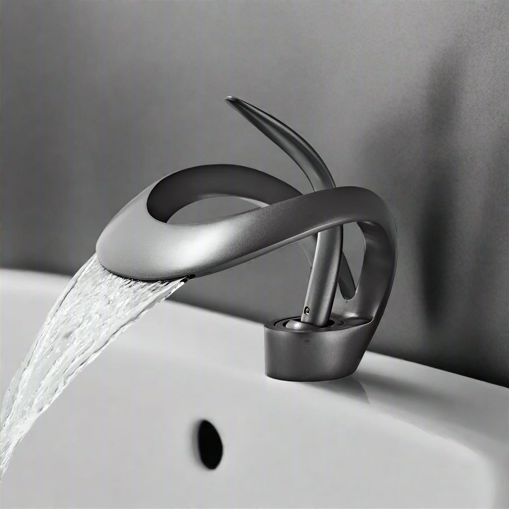 Waterfall Bathroom Faucet | Premium Brass Finish for Modern Vanities