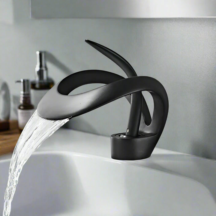Waterfall Bathroom Faucet | Premium Brass Finish for Modern Vanities