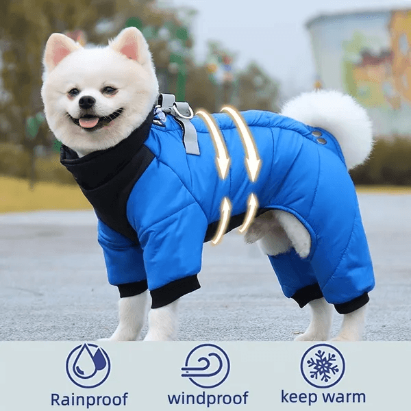 Waterproof Dog Jacket for Winter | Adjustable Fit with Insulated Lining | Windproof Shell for Small and Medium Breeds