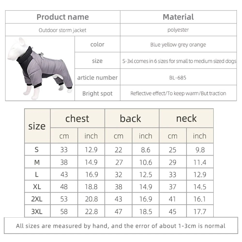 Waterproof Dog Jacket for Winter | Adjustable Fit with Insulated Lining | Windproof Shell for Small and Medium Breeds