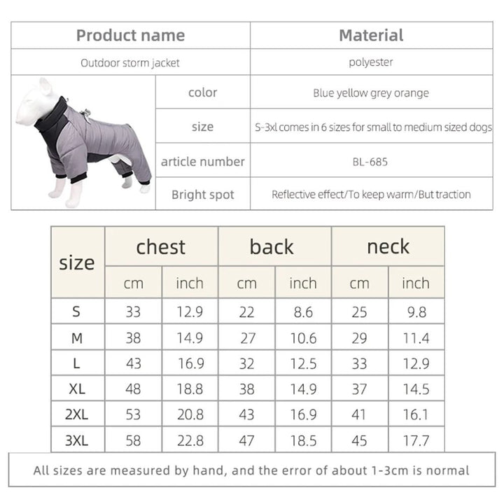 Waterproof Dog Jacket for Winter | Adjustable Fit with Insulated Lining | Windproof Shell for Small and Medium Breeds
