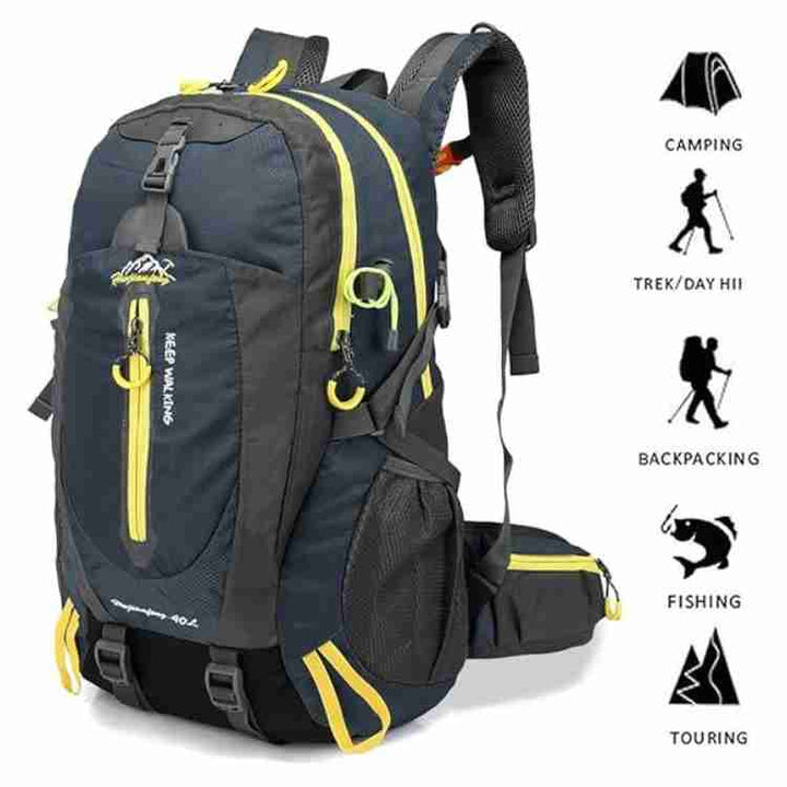 Waterproof Hiking Backpack | 40L, Padded Shoulder Harness