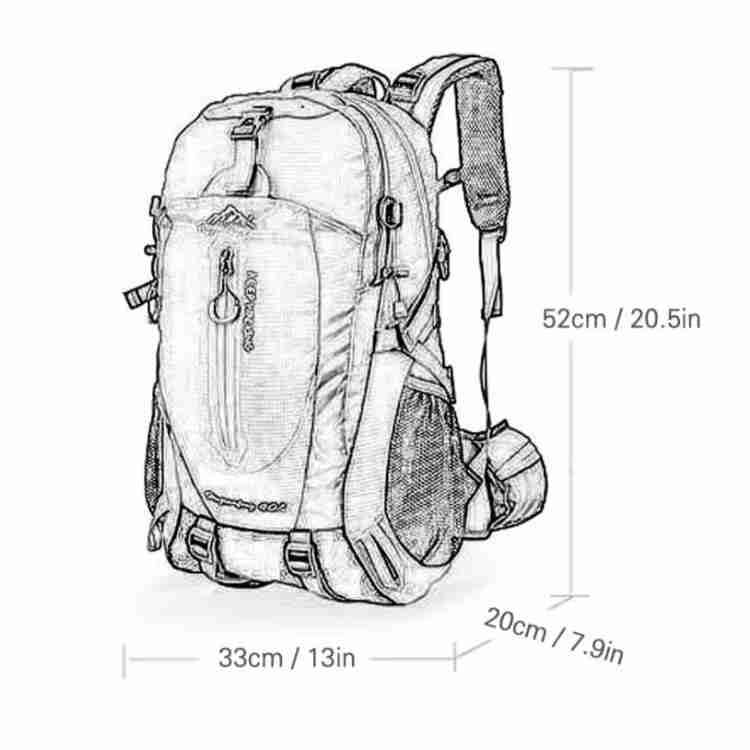 Waterproof Hiking Backpack | 40L, Padded Shoulder Harness