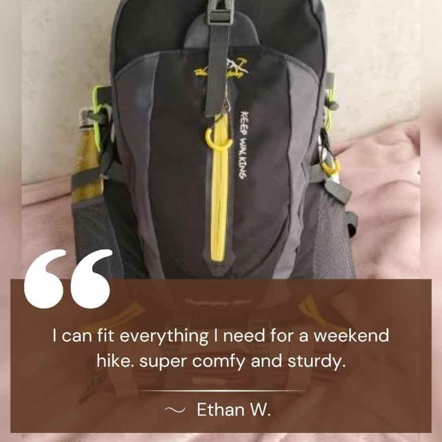 Waterproof Hiking Backpack | 40L, Padded Shoulder Harness