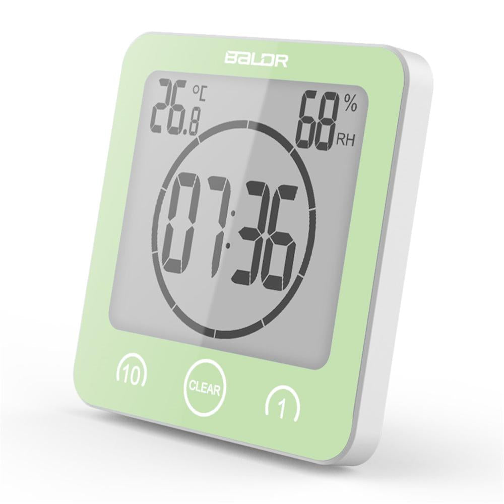 Waterproof Shower Timer Plastic | Large Display &amp; Wall/Shelf Mount | Water-Resistant for Cooking, Workouts and Daily Routines