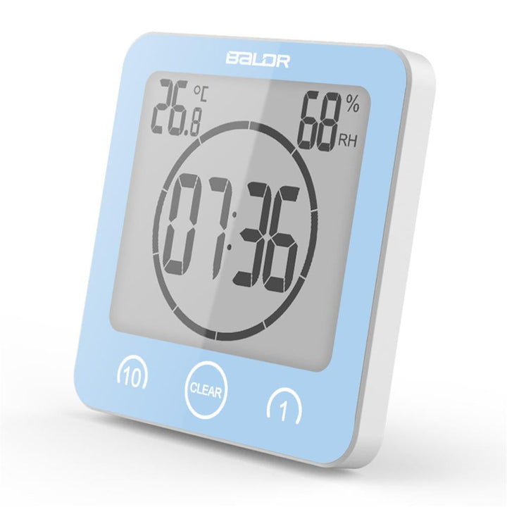 Waterproof Shower Timer Plastic | Large Display &amp; Wall/Shelf Mount | Water-Resistant for Cooking, Workouts and Daily Routines