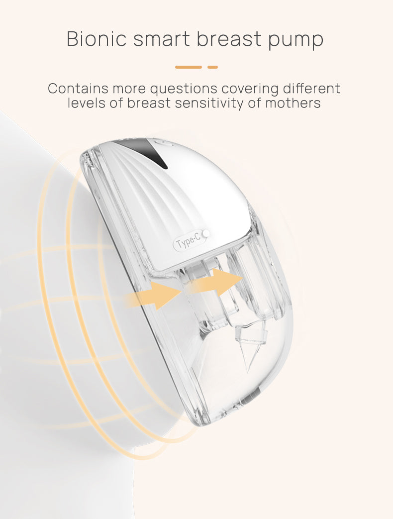 Wearable Electric Breast Pump | 4 Modes &amp; 12 Levels | 210ml | BPA-Free Silicone | USB Rechargeable