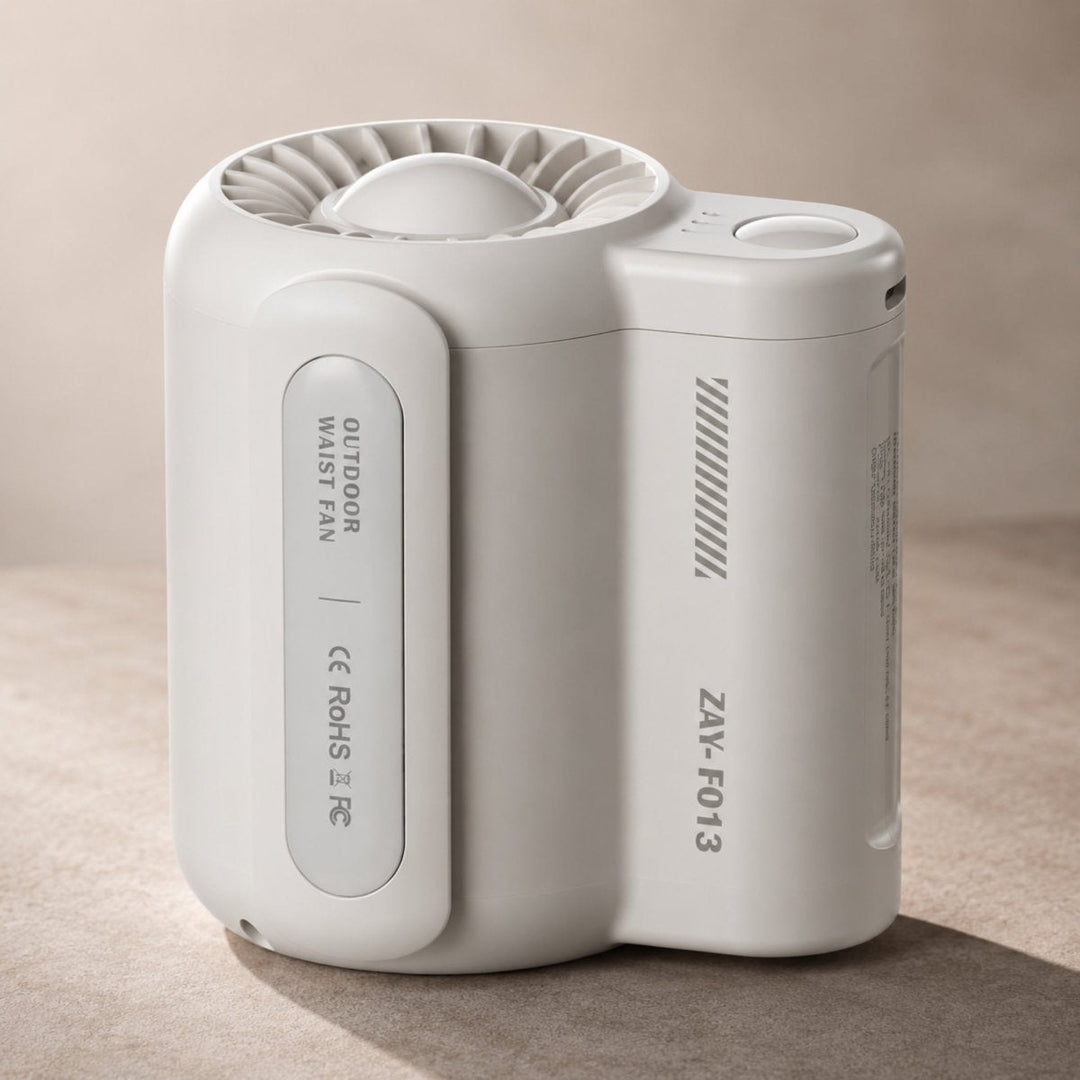 Wearable Waist Fan | Hands-Free Clip-On | 4500mAh Battery | Turbine Airflow | Portable
