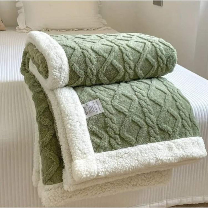Weighted Blanket | Relief-Patterned Face, Deep Pile Reverse