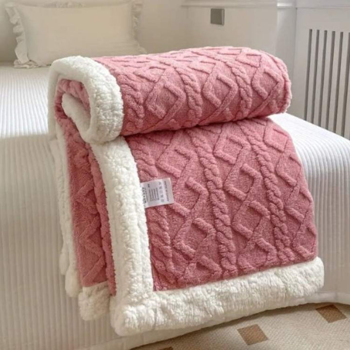Weighted Blanket | Relief-Patterned Face, Deep Pile Reverse