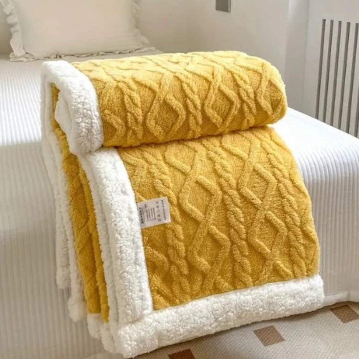Weighted Blanket | Relief-Patterned Face, Deep Pile Reverse
