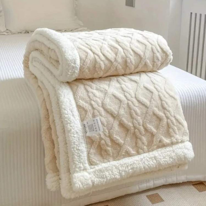 Weighted Blanket | Relief-Patterned Face, Deep Pile Reverse