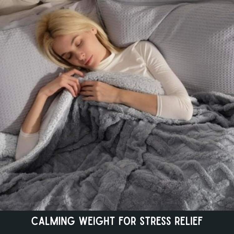 Weighted Blanket | Relief-Patterned Face, Deep Pile Reverse