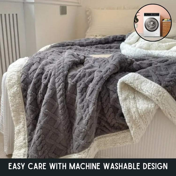 Weighted Blanket | Relief-Patterned Face, Deep Pile Reverse